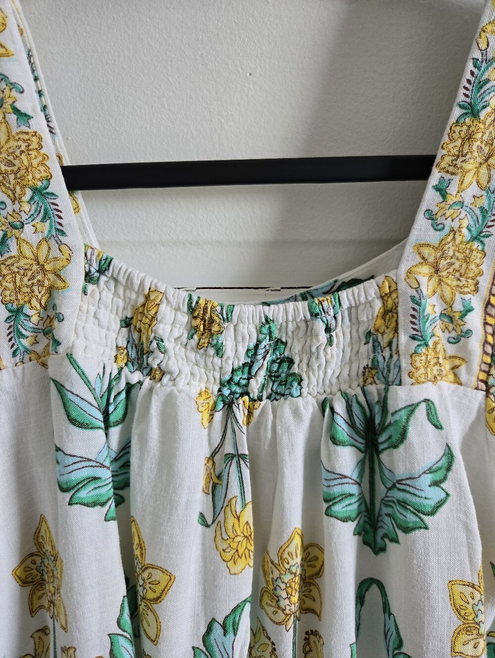 Draper James RSVP Womens floral square neck linen blend blouse size S - Picture 8 of 8